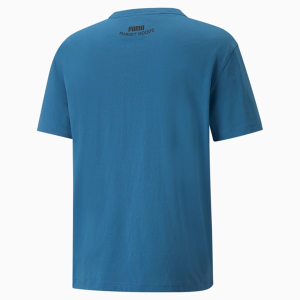 Playera con estampado gráfico para hombre PUMA x GARFIELD, Vallarta Blue, extralarge