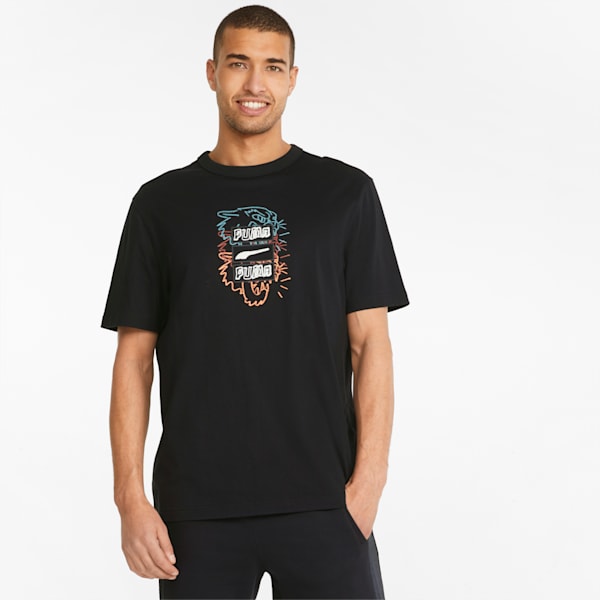 BTL Graphic Men's  T-shirt, Puma Black