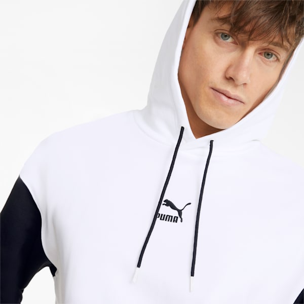 Mens white puma hoodie top
