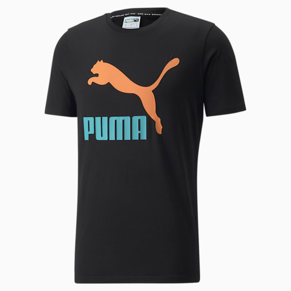 Camiseta Classics Interest con logo para hombre, Puma Black-HC