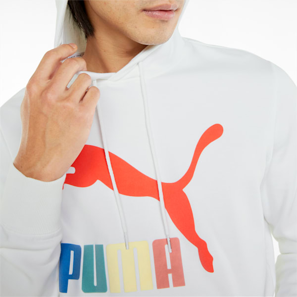 Sudadera con capucha para hombre Classics Logo, Puma White-GO FOR, extralarge