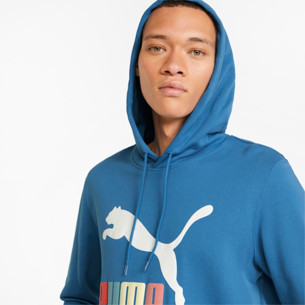 Classics Logo Men's Hoodie, Vallarta Blue-GO FOR, extralarge