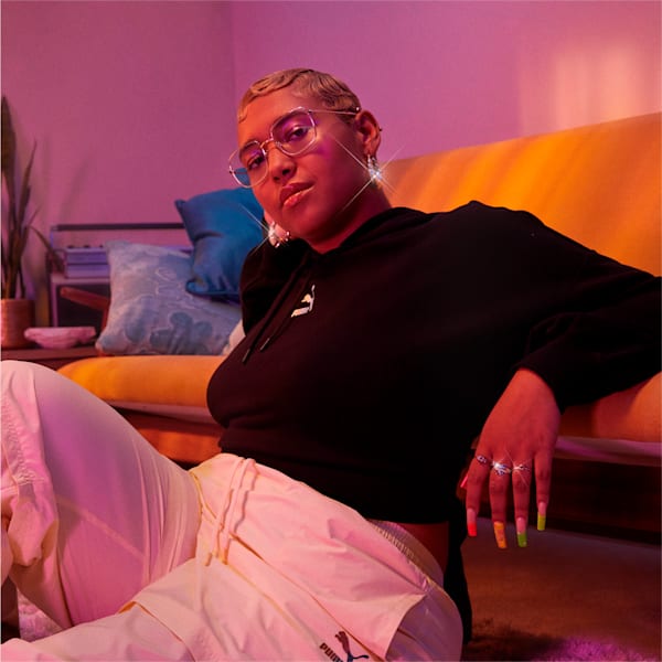 ウィメンズ CRYSTAL G. フーディー, Puma Black, extralarge-JPN
