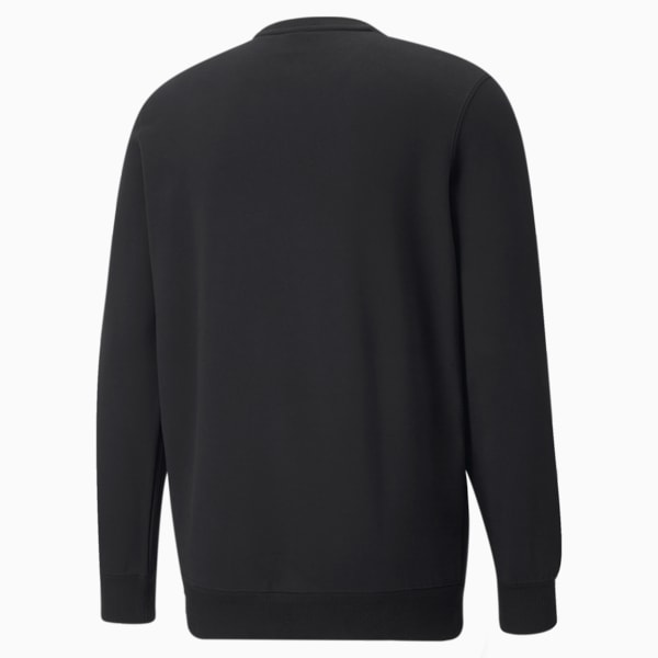 Classics Metallic Logo Crew Neck Men's Regular Fit Sweater, Puma Black-Gold, extralarge-IND