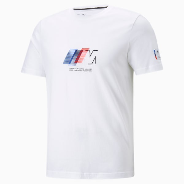 BMW M Motorsport Men's Statement Graphic Tee, Puma White, extralarge