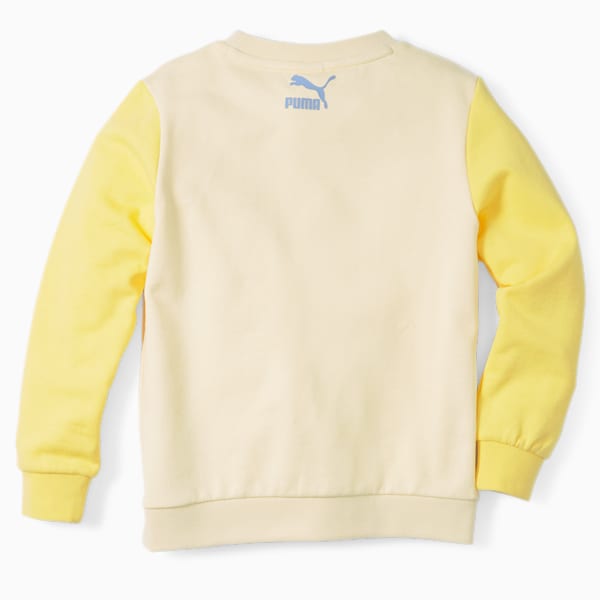 PUMA x TINY Colorblocked Crew Little Kids' Sweatshirt, Anise Flower, extralarge