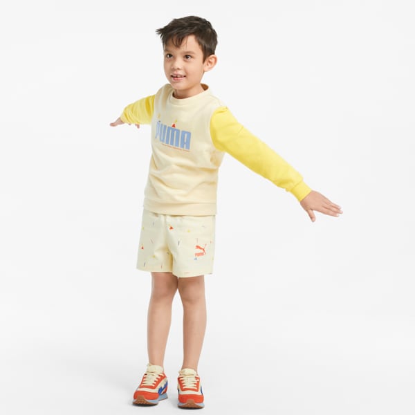 PUMA x TINY Colorblocked Crew Little Kids' Sweatshirt, Anise Flower, extralarge