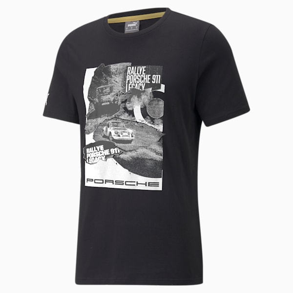 Porsche Legacy Statement Men's Regular Fit T-shirt, Puma Black, extralarge-IND