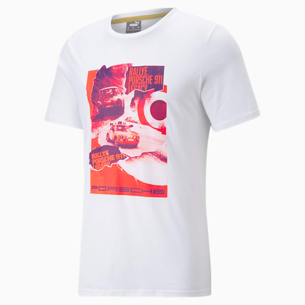 Porsche Legacy Men's Motorsport Statement Tee, Puma White, extralarge