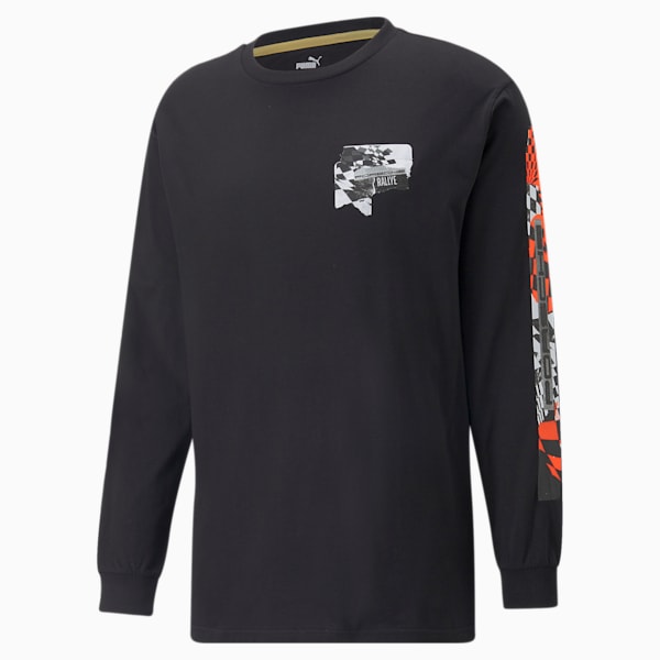 Porsche Legacy Statement Long Sleeve Men's T-Shirt, Puma Black, extralarge-IND