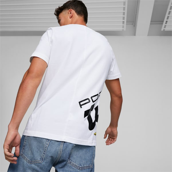 Porsche Legacy Logo Men's Tee, Puma White