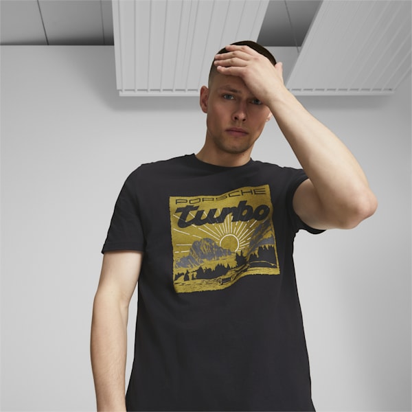 メンズ ポルシェレガシー グラフィック Tシャツ 2, Puma Black, extralarge-IDN
