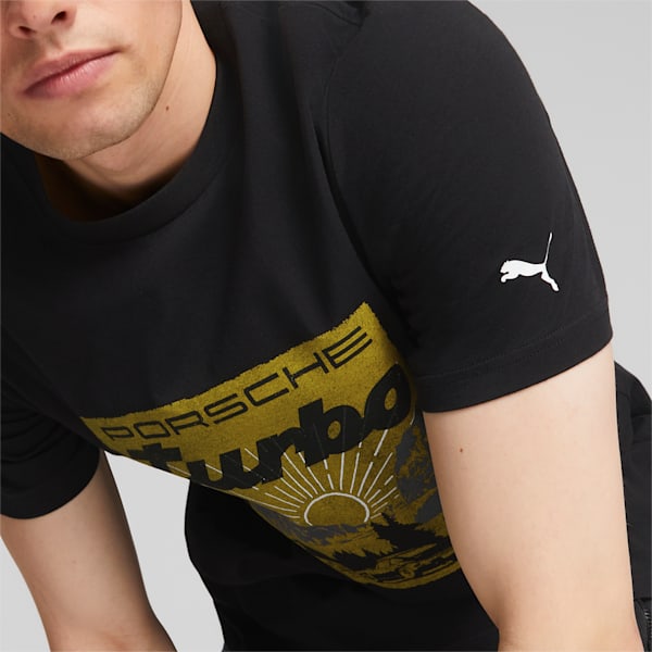 Porsche Legacy Graphic Men's Regular Fit T-Shirt, Puma Black, extralarge-IND