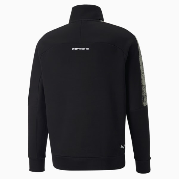 Porsche Legacy T7 Motorsport Men's Sweat Jacket, Puma Black, extralarge-IND
