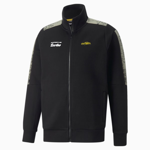 Porsche Legacy T7 Motorsport Men's Sweat Jacket, Puma Black, extralarge-IND