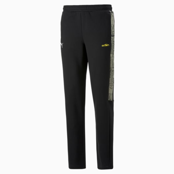 Porsche Legacy T7 Motorsport Men's Regular Fit Sweatpants, Puma Black, extralarge-IND