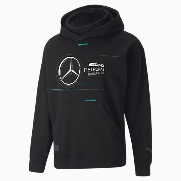 Mercedes AMG F1 Statement Men's Hoodie, Puma Black, extralarge-AUS