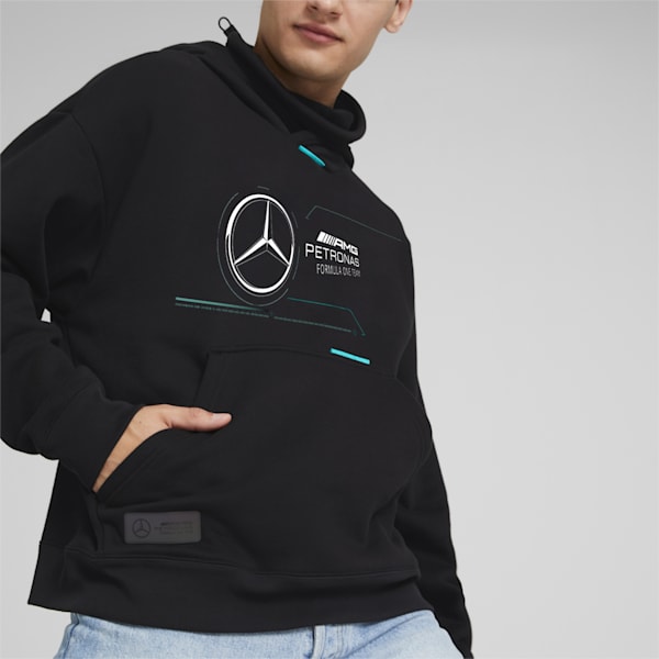 Mercedes AMG F1 Statement Men's Hoodie, Puma Black, extralarge-AUS