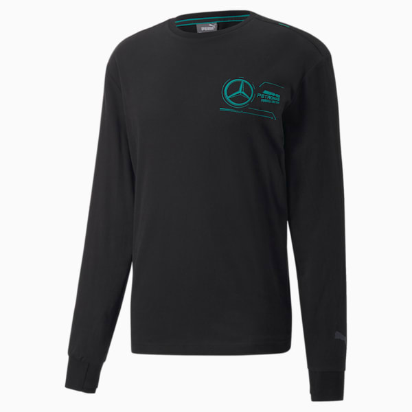 Mercedes AMG Petronas F1 Statement Men's Graphic T-Shirt, Puma Black, extralarge-IND