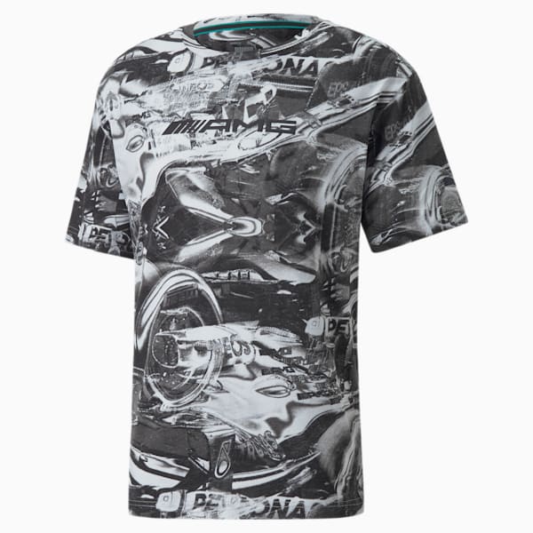 Mercedes AMG F1 Statement All Over Print Men's T-Shirt, Puma Black, extralarge-IND