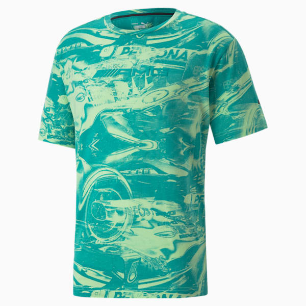 Mercedes AMG F1 Statement All Over Print Men's T-Shirt, Paradise Green, extralarge-IND