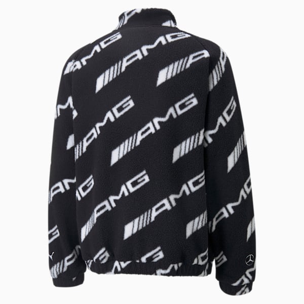 Mercedes AMG Petronas F1 Men's Fleece Jacket, Puma Black, extralarge-IND