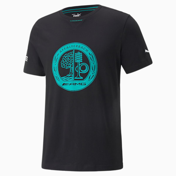 Mercedes AMG Petronas Motorsport F1 Vintage Graphic Men's Regular Fit T-Shirt, Puma Black, extralarge-IND