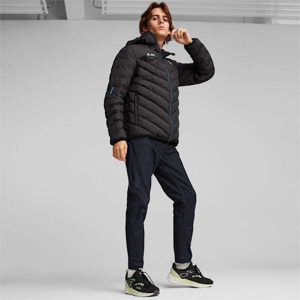 Mercedes AMG Petronas F1 MT7 EcoLite Men's Regular Fit Down Jacket, Puma Black, extralarge-IND