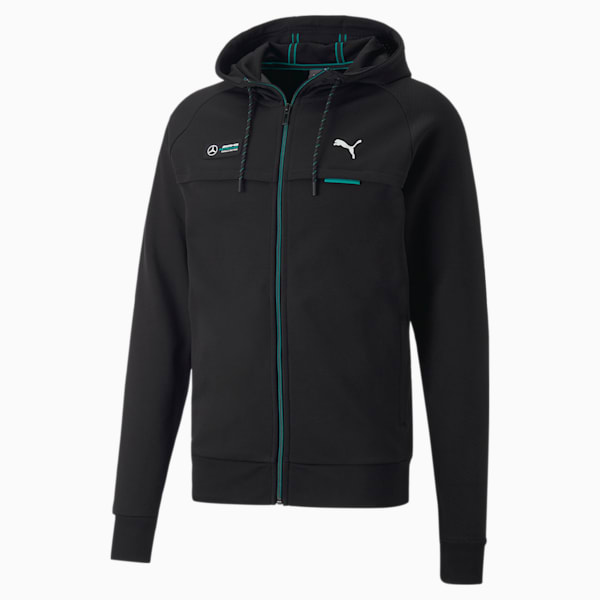 Mercedes AMG F1 Sweat Men's Slim Fit Jacket, Puma Black, extralarge-IND