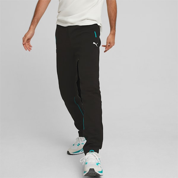 Mercedes AMG Petronas F1 Men's Slim Fit Polo Pants, Puma Black, extralarge-IND