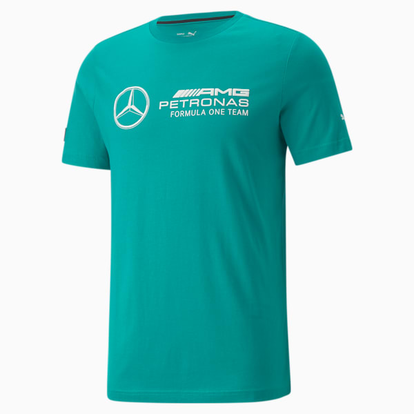 Mercedes AMG Petronas F1 Logo Men's Regular Fit T-Shirt, Spectra Green, extralarge-IND