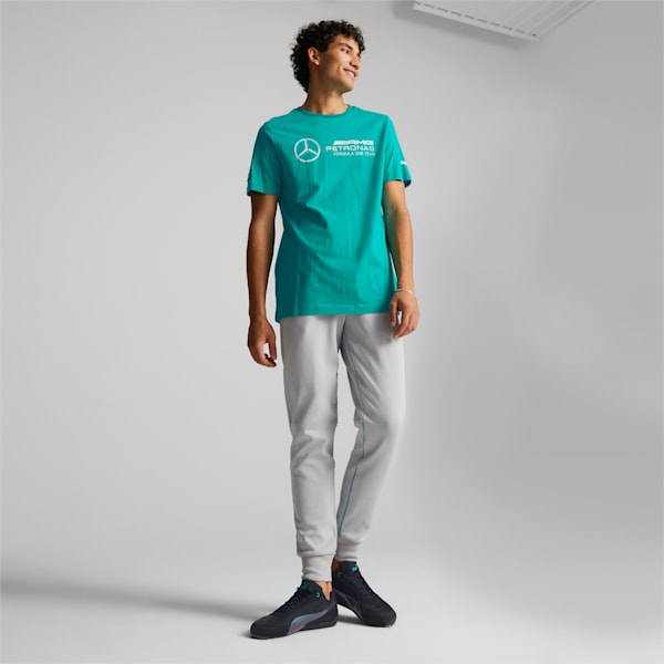 Mercedes AMG Petronas F1 Logo Men's Regular Fit T-Shirt, Spectra Green, extralarge-IND
