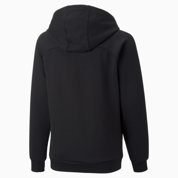 Mercedes AMG Petronas F1 Youth Hooded Sweat Jacket, Puma Black