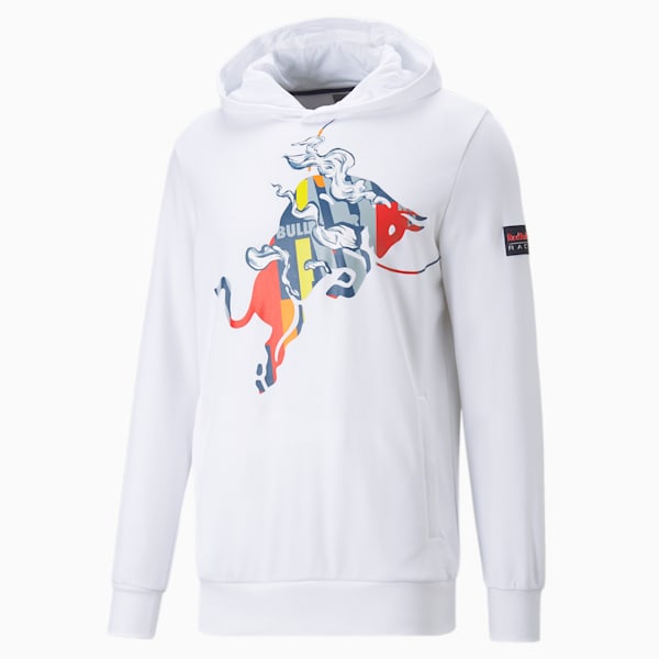 Red Bull Racing Dynamic Bull Men's Logo Hoodie, Puma White, extralarge