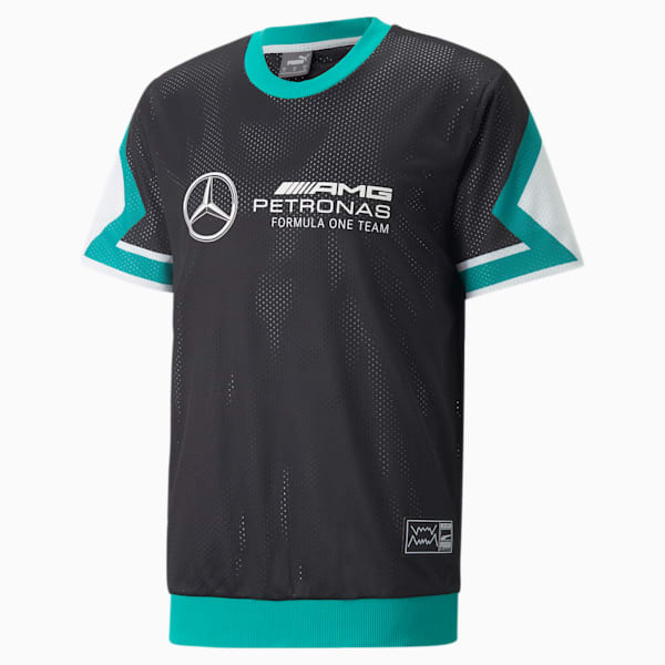 Mercedes AMG-Petronas Motorsport Formula 1 Men's Shooting Tee, Puma Black, extralarge