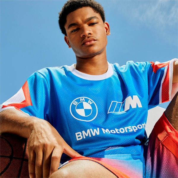 BMW M Motorsport Men's Shooting Tee, Puma White, extralarge