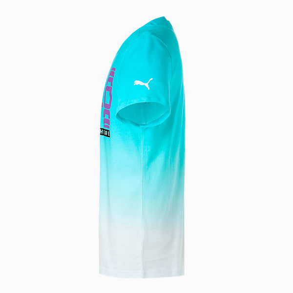 メンズ PUMA HOOPS MELO FADE 半袖 Tシャツ, Blue Atoll, extralarge-JPN