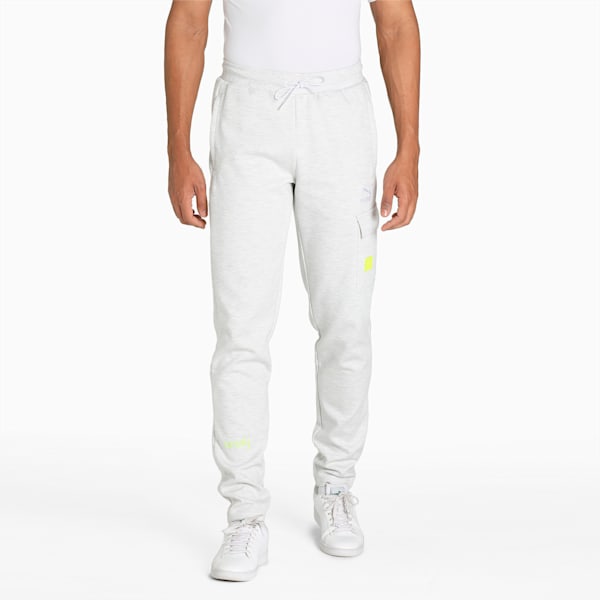 One8 Virat Kohli Knitted Men's Slim Fit Pants, Puma White Heather, extralarge-IND