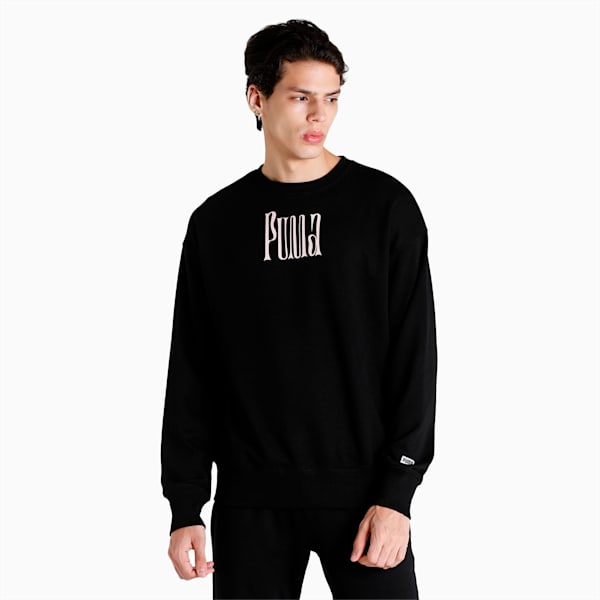 Downtown Graphic Crew Regular Fit Men's Sweat Shirt, Puma Black, extralarge-IND