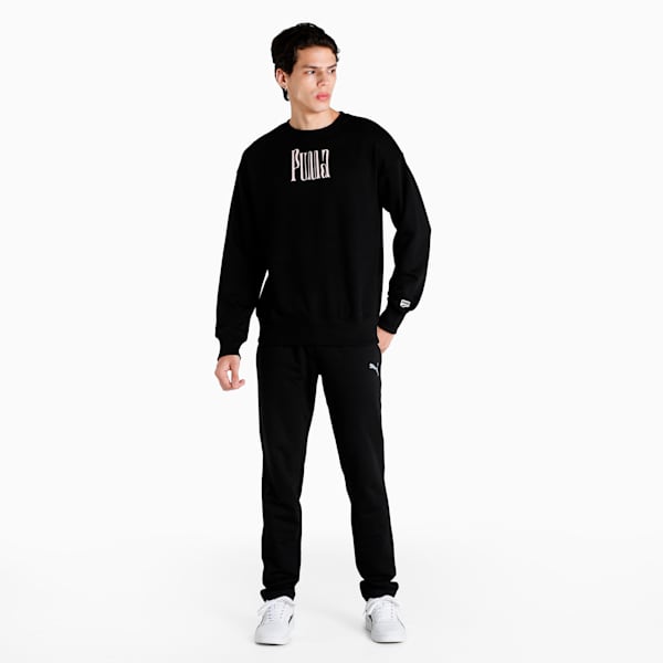 Downtown Graphic Crew Regular Fit Men's Sweat Shirt, Puma Black, extralarge-IND