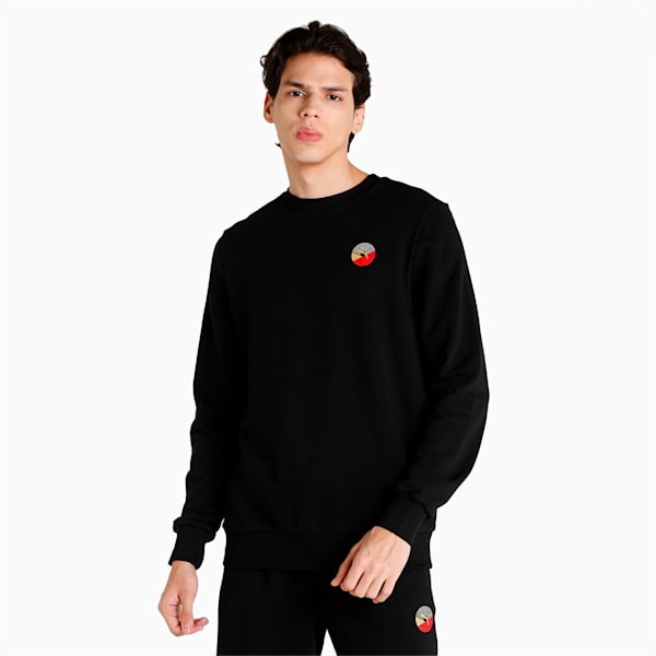 Art of Sports Men's Regular Fit Sweatshirt, Puma Black, extralarge-IND