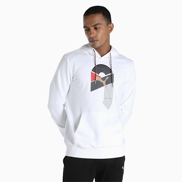 Art of Sports Graphic Men's Regular Fit Hoodie, Puma White, extralarge-IND
