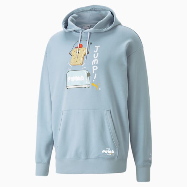 PUMA CLUB Graphic Men's Relaxed Fit Hoodie, Blue Fog, extralarge-IND
