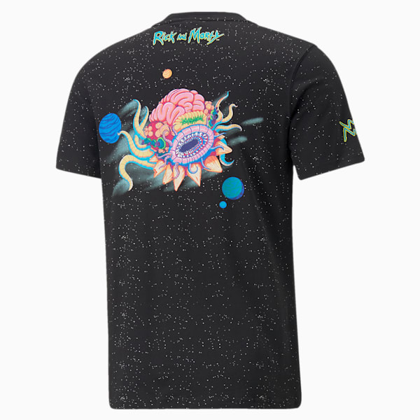 Playera deportiva de basketball de manga corta para hombre PUMA x RICK AND MORTY, Puma Black, extralarge