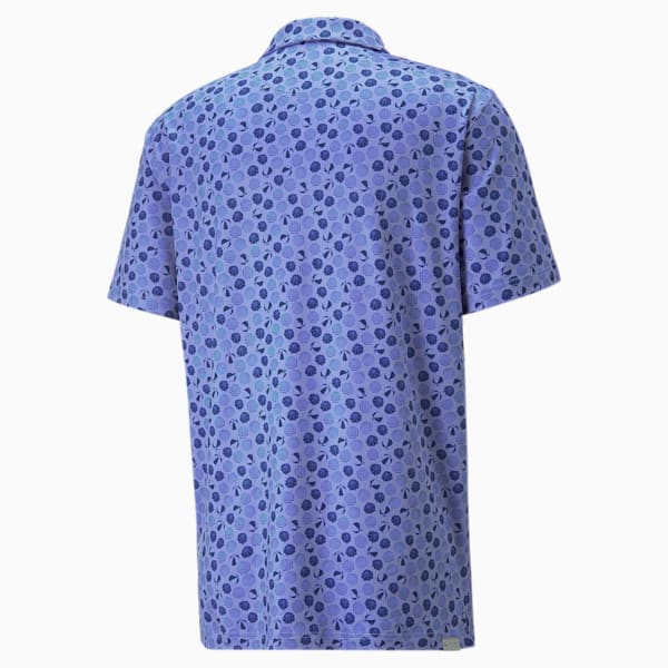 Mattr Beach Trip Men's Golf Polo, Lavendar Pop-Blazing Blue, extralarge