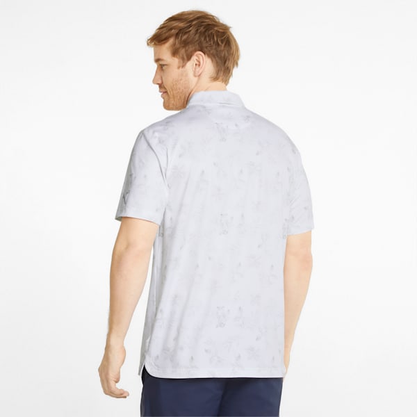Cloudspun Owl Men's Golf Polo Shirt, Bright White-High Rise