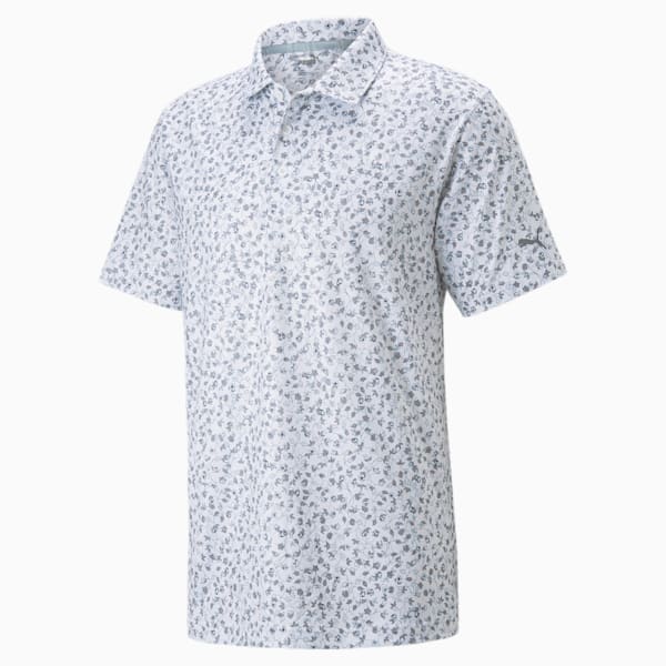 Mattr Fancy Plants Men's Golf Polo Shirt, Bright White-QUIET SHADE