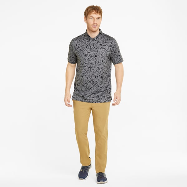 CLOUDSPUN Petal Golf Polo Shirt Men, QUIET SHADE-Puma Black