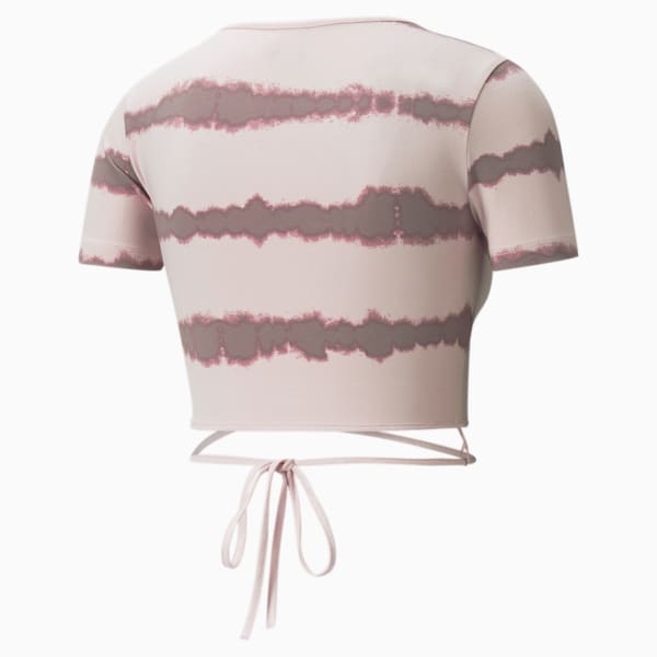 Classics Tie Dye Short Sleeve Women's  T-shirt, Chalk Pink-Quail