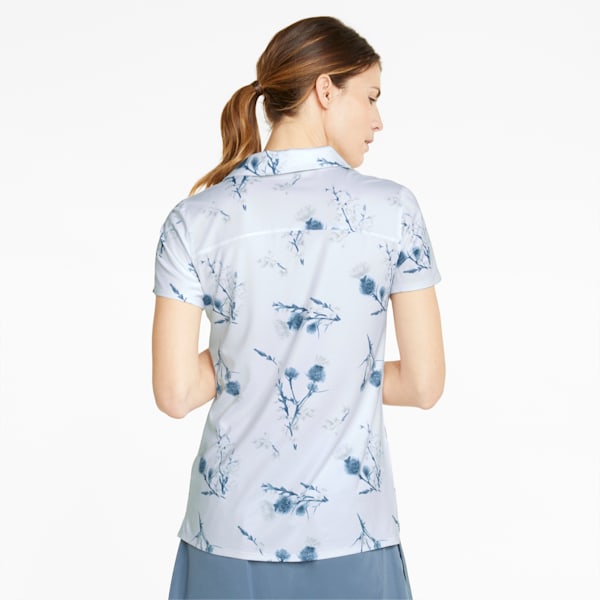 Mattr Lowlands Golf Polo Shirt Women, Bright White-Navy Blazer